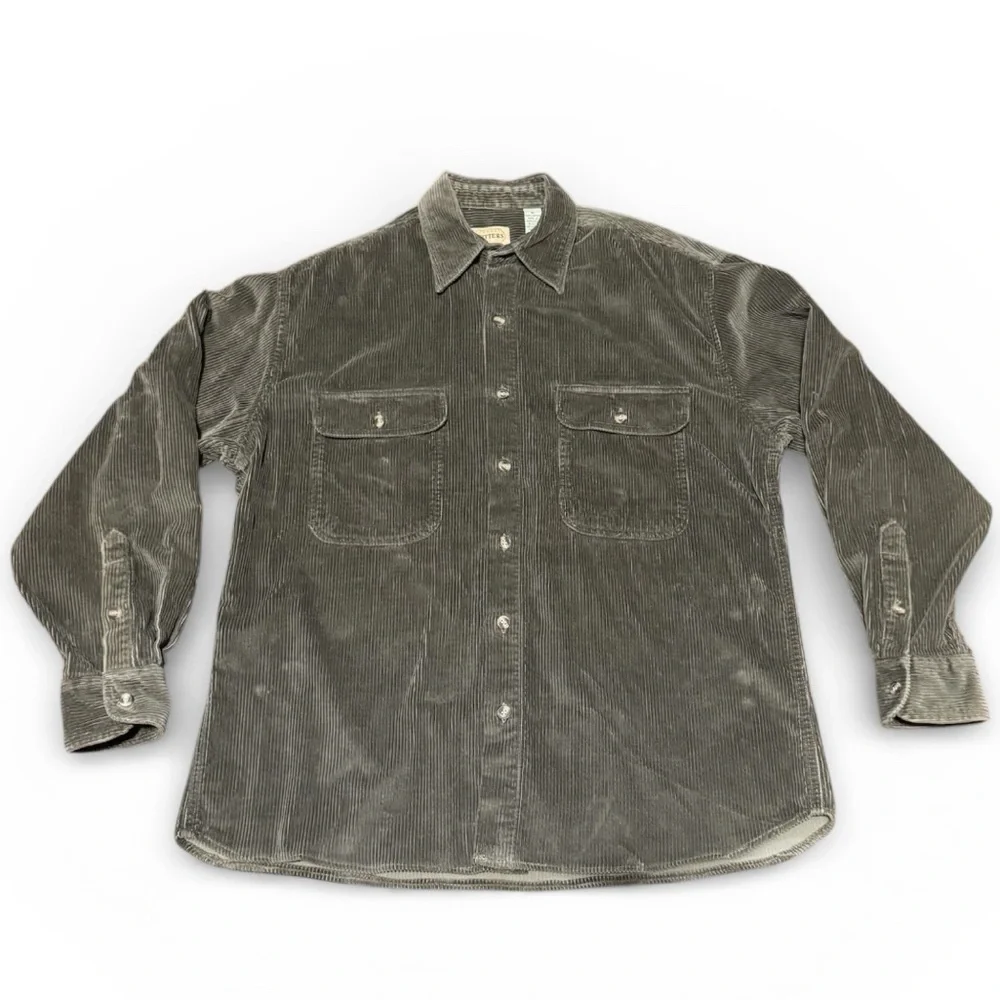 Vintage Northwest Outfitters Olive Wide Wale Corduroy Shirt Jacket Shacket XL